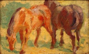 Small Horse Picture by Franz Marc