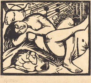 Sleeping Shepherdess by Franz Marc