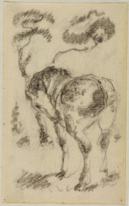 Standing Horse with Trees by Franz Marc