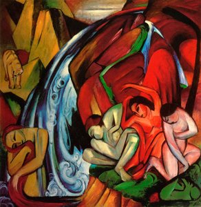 The Waterfall by Franz Marc
