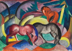Three Horses by Franz Marc