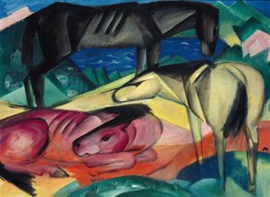 Three Horses II by Franz Marc