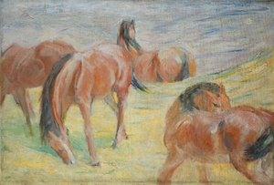 Grazing Horses I by Franz Marc