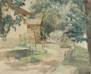 A Farmyard near Merano, 1860