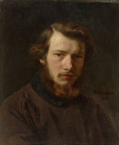 Self-Portrait at the age of 24, 1858 by Franz Otto Scholderer