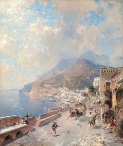 Gulf of Salerno, Amalfi by Franz Richard Unterberger
