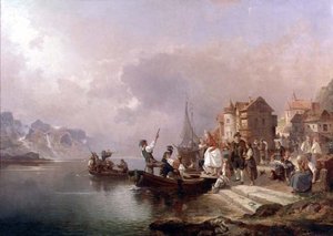 Norwegian Wedding Party by Franz Richard Unterberger