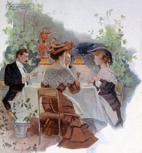 Dinner in a Restaurant in the Bois de Boulogne (c.1900)