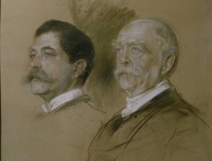 Otto von Bismarck and his Son Herbert, State Secretary of the Foreign Office from 1860-90