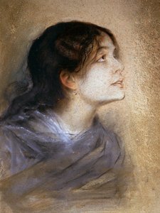 Portrait of Eleonora Duse, Italian Actress by Franz Seraph von Lenbach