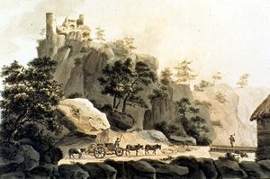 View of the Ribeauville Road and the Grand Ribeauville Castle