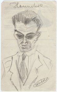 Portrait of Walter Hasenclever, Early 1930s by Franz Werfel