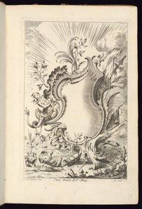 Cartouche with Dragon, Book of Cartouches for Different Uses by Franz Xaver Andreas Jungwierth