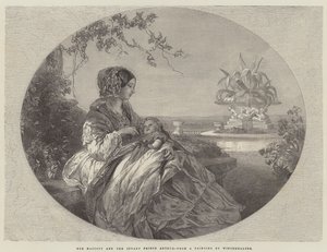 Her Majesty and the Infant Prince Arthur by Franz Xaver Winterhalter