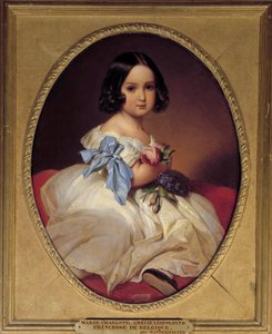 Portrait of Marie Charlotte Amelie of Saxony, Empress of Mexico by Franz Xaver Winterhalter