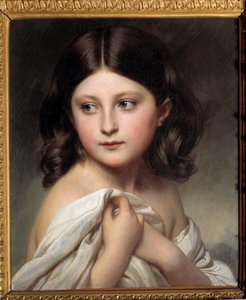 Portrait of a girl called Princess Charlotte. Painting by Xaver Winterhalter