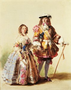 Queen Victoria and Prince Albert wearing clothes of the Restoration for their ball in 1851 by Franz Xaver Winterhalter