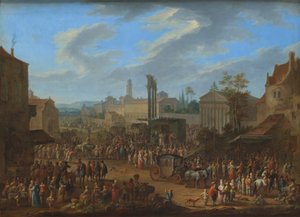 Fair with Temple and Maypole by Franz de Paula Ferg