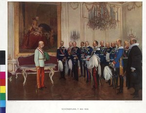 Visitation of the German Prince of the Federations on 8th May 1908 in Castle Schoenbrunn