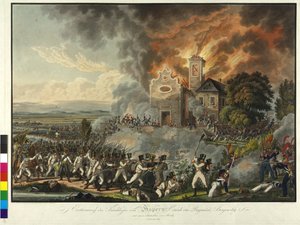 Battle of Aspern 1809 by Franz von Habermann