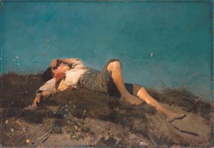 A Shepherd Boy by Franz von Lenbach