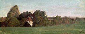 Landscape with Chapel by Franz von Lenbach