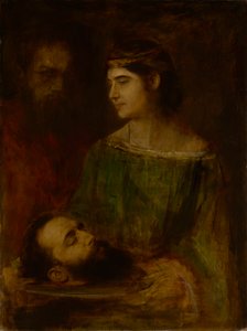 Daughter of Herodias with the Head of John; Half-Figure Standing by Franz von Lenbach