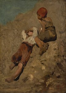 Two Peasant Boys on a Slope