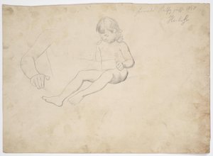 Study of a Seated Child, Reading by Franz von Matsch