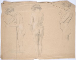 Study of a Pregnant Woman by Franz von Matsch