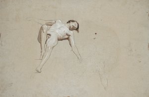 Study of a Reclining Male Nude by Franz von Matsch
