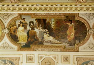 Vienna Burgtheater, Staircase: Antique Improviser by Franz von Matsch