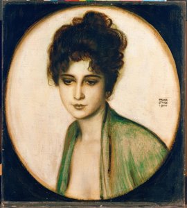 Franz von Stuck, Portrait of Frau Feez / Painting, 1900