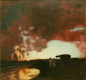 Sunset at Sea by Franz von Stuck