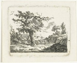 Landscape with Tree with Two Dead Branches by Frédéric Théodore Faber