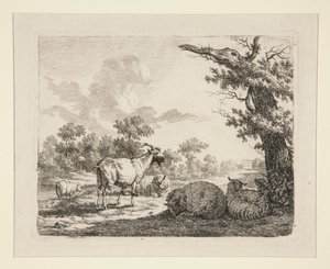 Sheep in a Meadow by Frédéric Théodore Faber