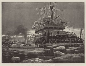 Frost, Snow, and Ice on the Medway, Sheerness Harbour after a Blizzard by Fred T. Jane