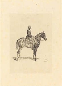 Horseman by Frederic Auguste La Guillermie after Jean Louis Ernest Meissonier