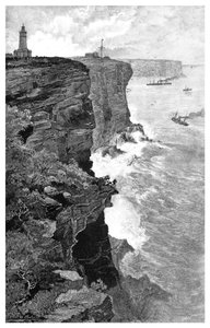 Sydney Heads from the South, New South Wales, Australia by Frederic B. Schell