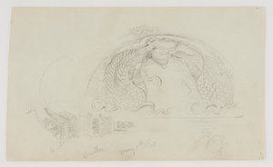 Architectural Detail, Temple of Zeus, Baalbek by Frederic Edwin Church