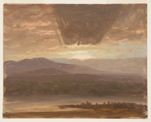 Catskills from Hudson, New York by Frederic Edwin Church