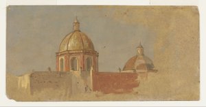 Church Roofs in Colombia or Ecuador by Frederic Edwin Church