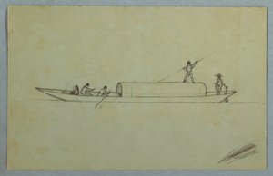 Covered Canoe, probably South American by Frederic Edwin Church