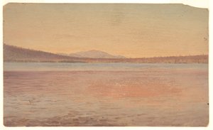 Distant View of Mounts Katahdin and Traveller Shown from Lake Millinocket by Frederic Edwin Church
