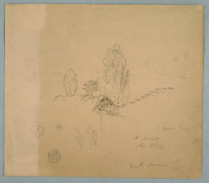 A Thatch Roof and a Tiled Roof with Tree Tops in a Mountainous Landscape near Chimborazo, Ambato, Ecuador, June 17, 1857