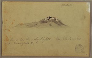 Andean Mountain Peak (Cayambe?), Otavalo, Ecuador, August or September 1853 by Frederic Edwin Church