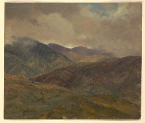 Blue Hills and Gray Clouds, Jamaica, May–August 1865 by Frederic Edwin Church
