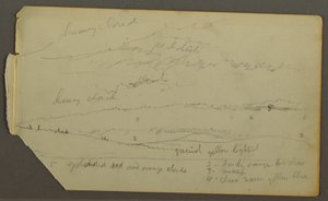 Cloud study over hills, possibly 1857–58