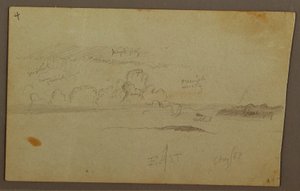 Drawing, Clouds Over Hill Range, 1863