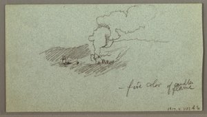 Clouds over Hill Range, Low Sun, Possibly 1874 by Frederic Edwin Church